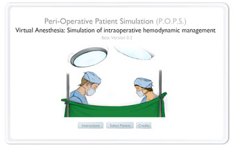 screen capture of VIRTUAL Anesthesia simulation